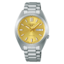 Seiko 5 Sports SNXS Automatic Gold Dial Silver Steel Strap Watch for Men - SRPL59K1